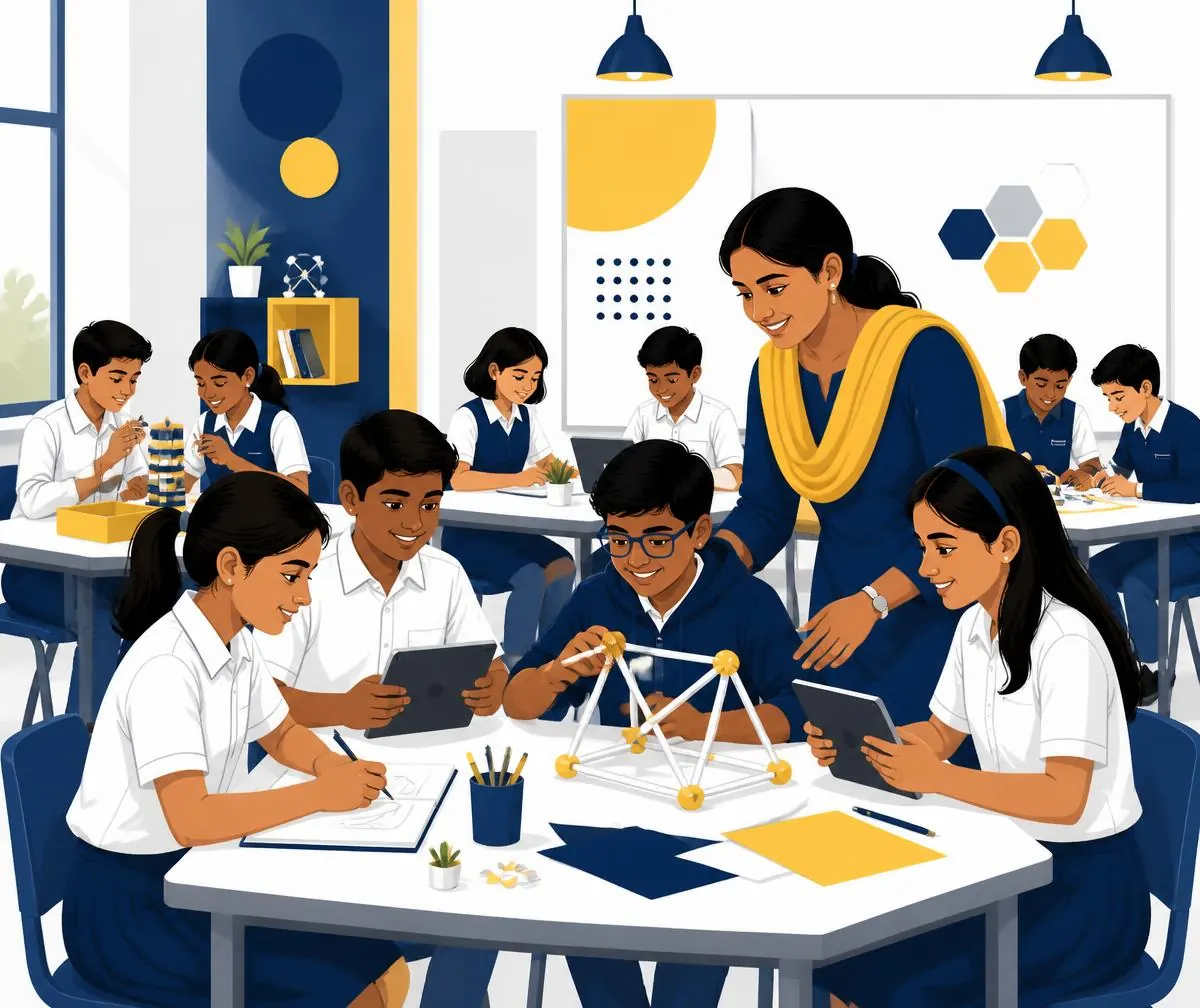 Students writing an assessment in a classroom